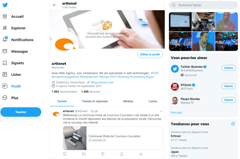 La nouvelle interface de Twitter