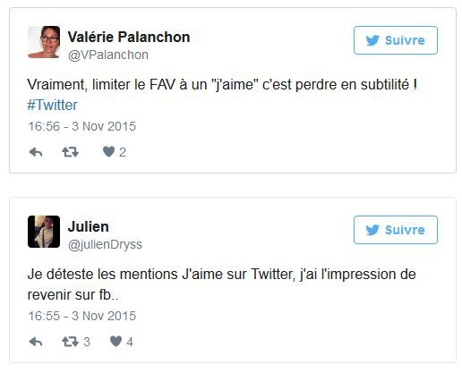 Réactions Twitter